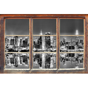 East Urban Home Wandtattoo Manhattan Skyline Spiegelung | Wayfair.de